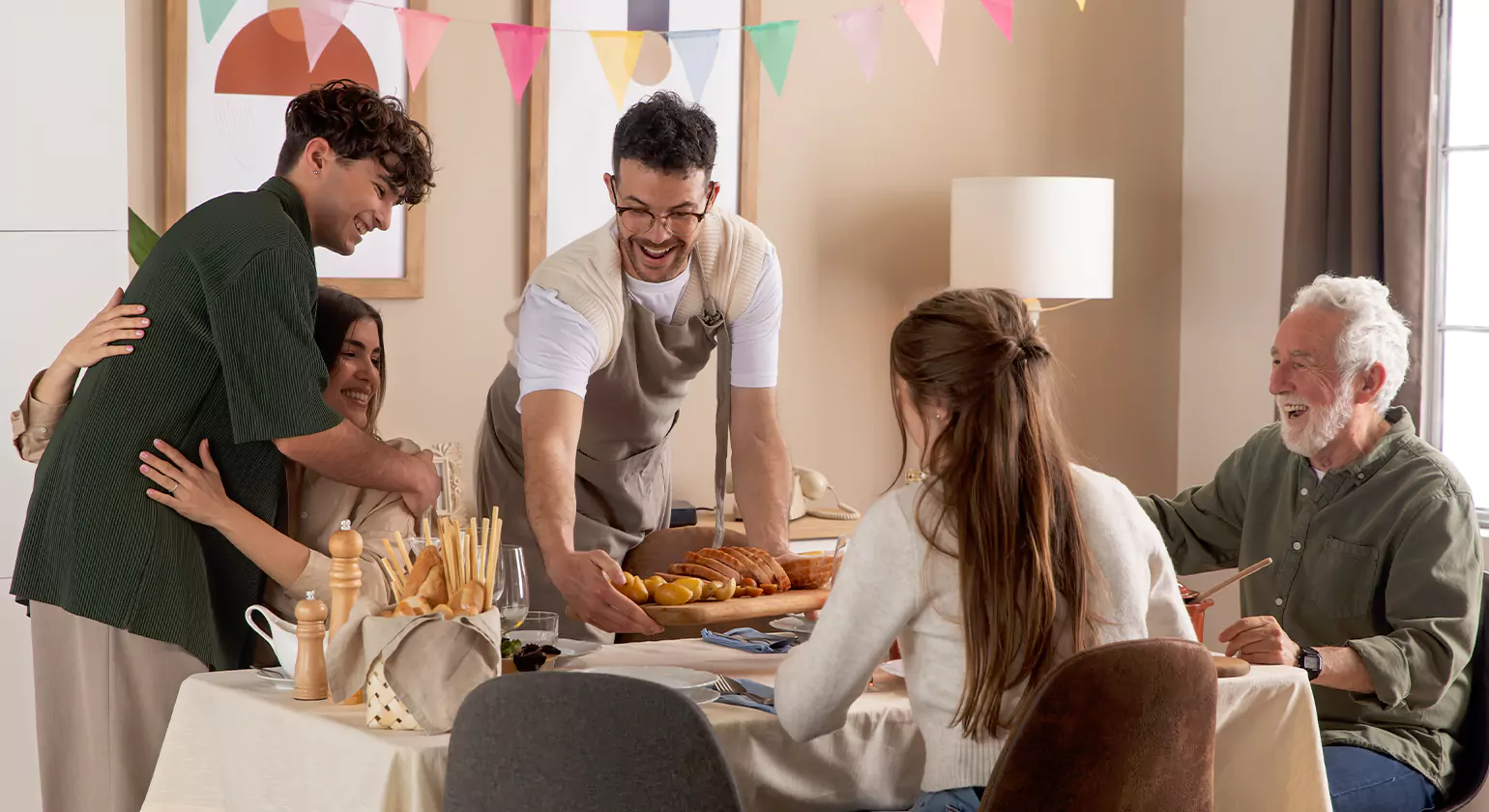 A happy family gathering